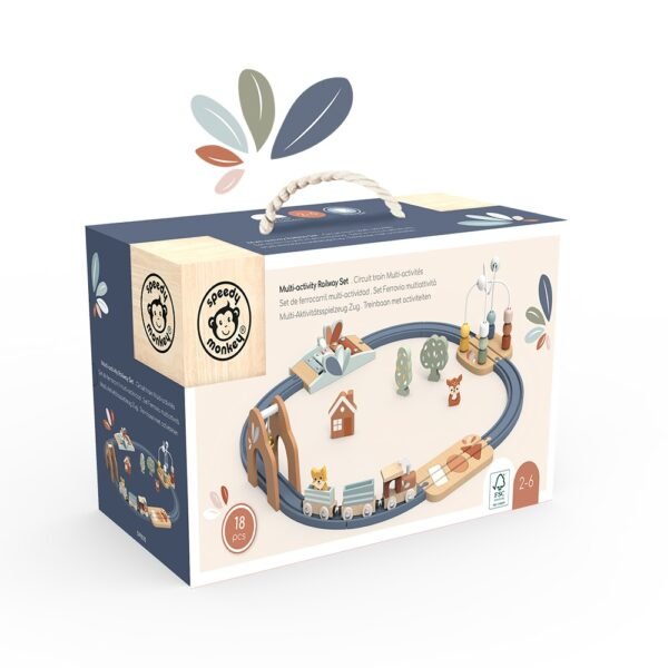 Set Trenulet Cu Activitati Multiple, Speedy Monkey - Imagine 2