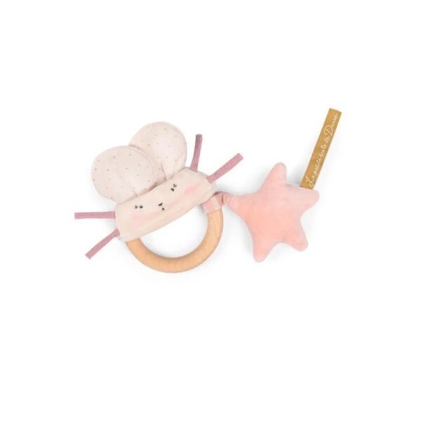 Zornaitoare Cu Inel De Lemn Soricel , Moulin Roty - Imagine 2