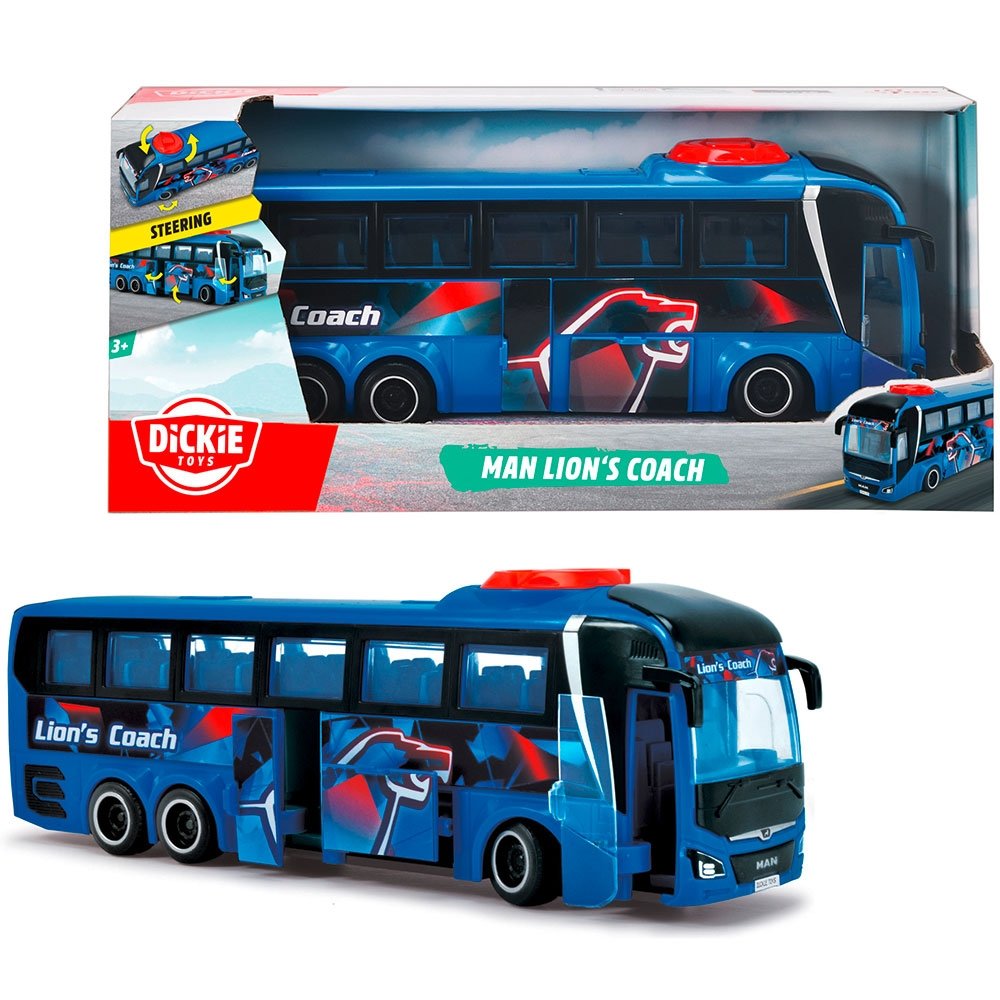 Autobuz Dickie Toys MAN Lion's Coach 26,5 cm albastru 10 Autobuz Dickie Toys MAN Lion's Coach 26,5 cm albastru - Image 9