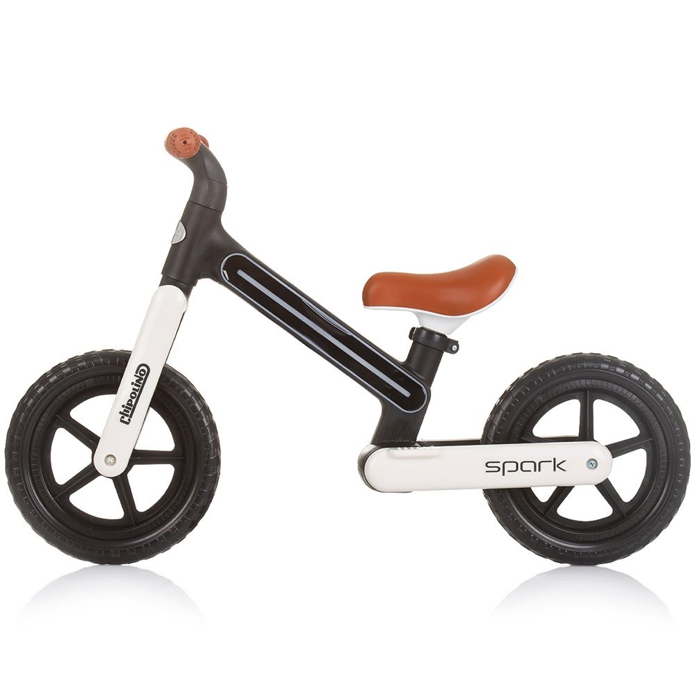 Bicicleta fara pedale Chipolino Spark black white 3 Bicicleta fara pedale Chipolino Spark black white - Image 2
