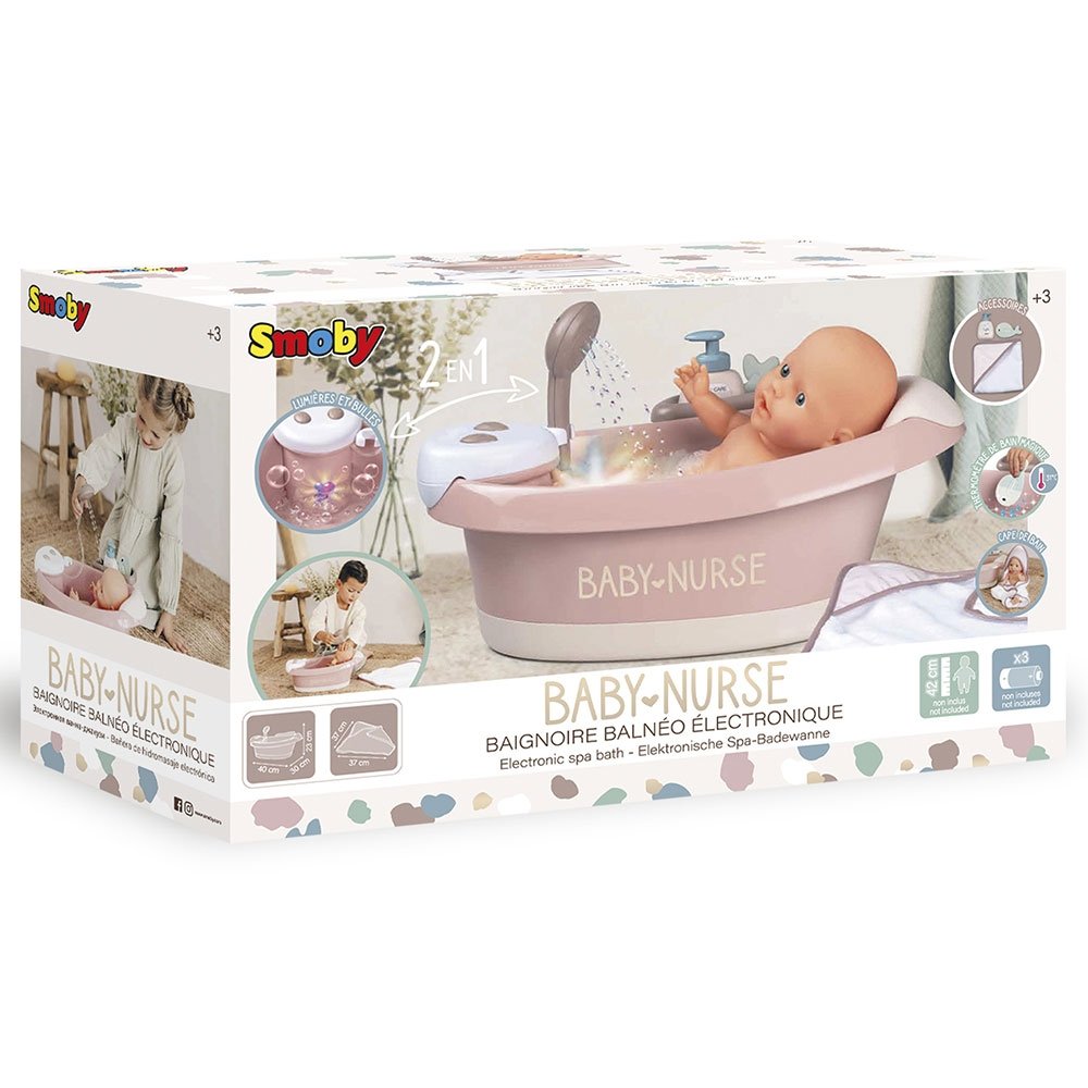 Cadita Pentru Papusa Smoby Baby Nurse Baleno Bath Roz Cu Accesorii 13 Cadita Pentru Papusa Smoby Baby Nurse Baleno Bath Roz Cu Accesorii - Imagine 12
