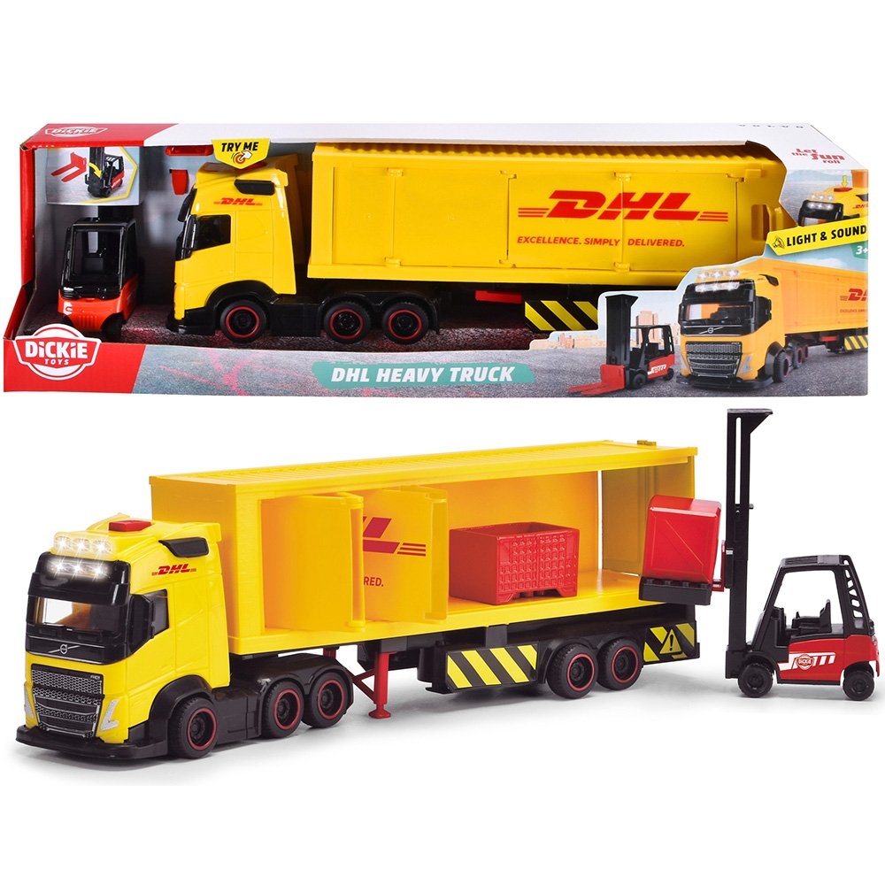 Camion Dickie Toys DHL Heavy Truck 35 cm cu lumini si sunete 15 Camion Dickie Toys DHL Heavy Truck 35 cm cu lumini si sunete - Image 14