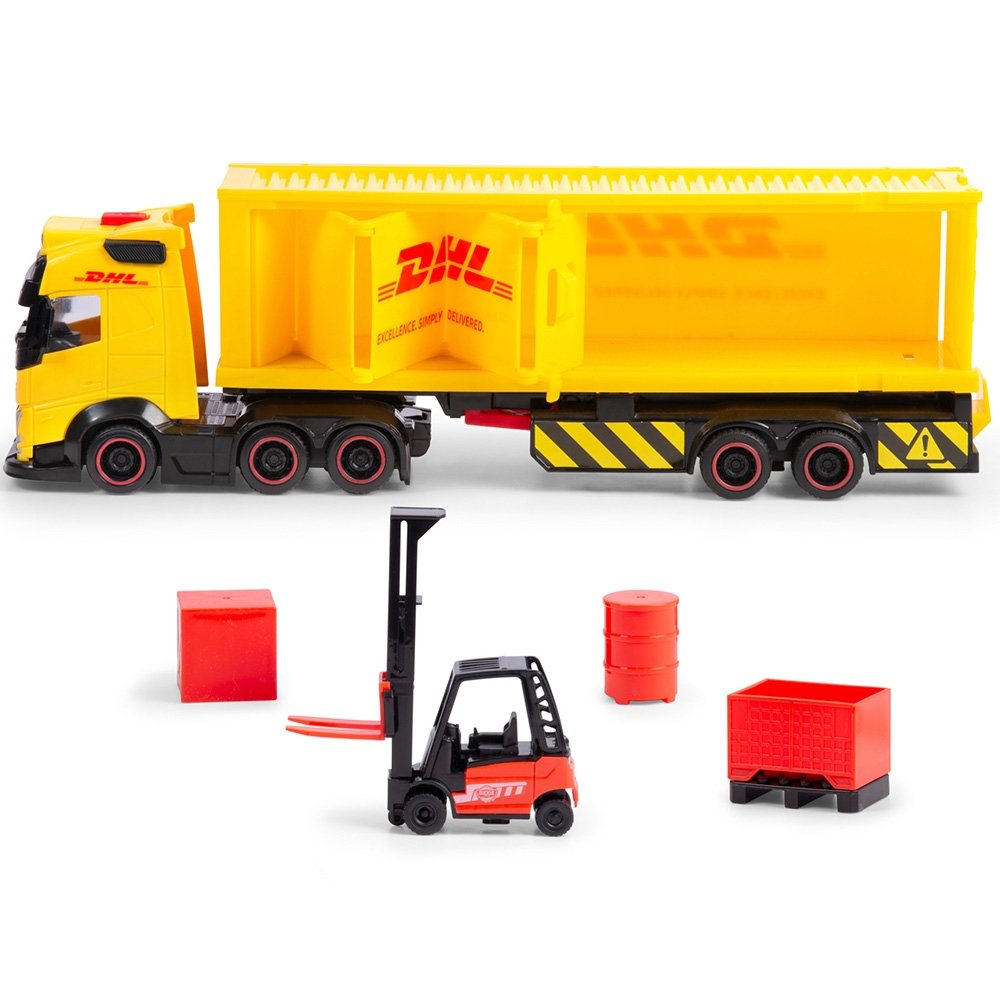 Camion Dickie Toys DHL Heavy Truck 35 cm cu lumini si sunete 4 Camion Dickie Toys DHL Heavy Truck 35 cm cu lumini si sunete - Image 3