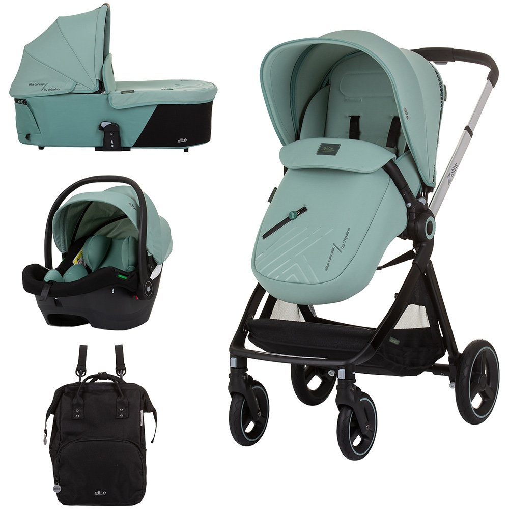 Carucior Chipolino Elite 3 in 1 pastel green 2 Carucior Chipolino Elite 3 in 1 pastel green