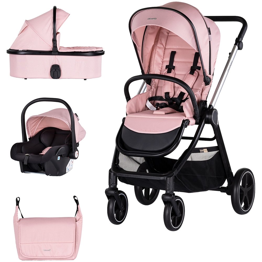 Carucior Chipolino Marbella 3 in 1 pink marshmallow 2 Carucior Chipolino Marbella 3 in 1 pink marshmallow