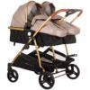 Carucior gemeni Chipolino Duo Smart 2 in 1 golden beige I Best Buy Babys