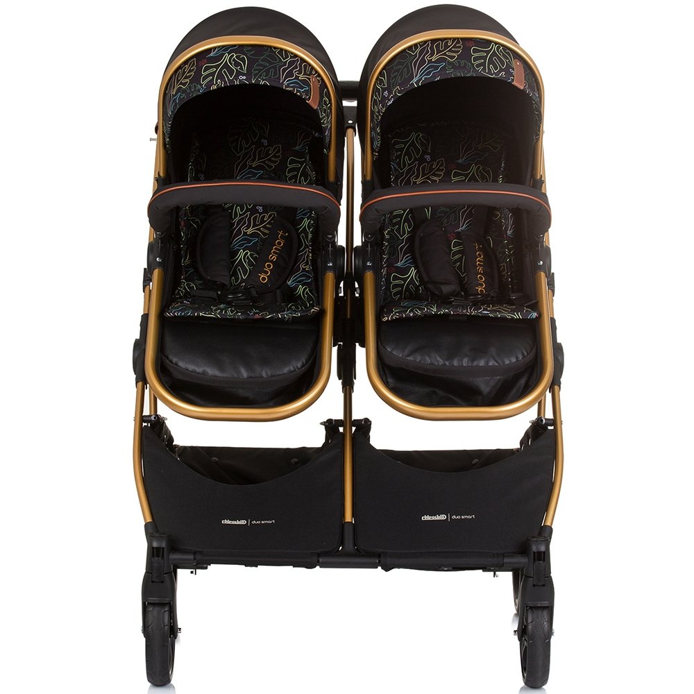 Carucior gemeni Chipolino Duo Smart 2 in 1 obsidian leaves 9 Carucior gemeni Chipolino Duo Smart 2 in 1 obsidian leaves - Image 8