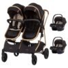 Carucior gemeni Chipolino Duo Smart 3 in 1 ebony I Best Buy Babys