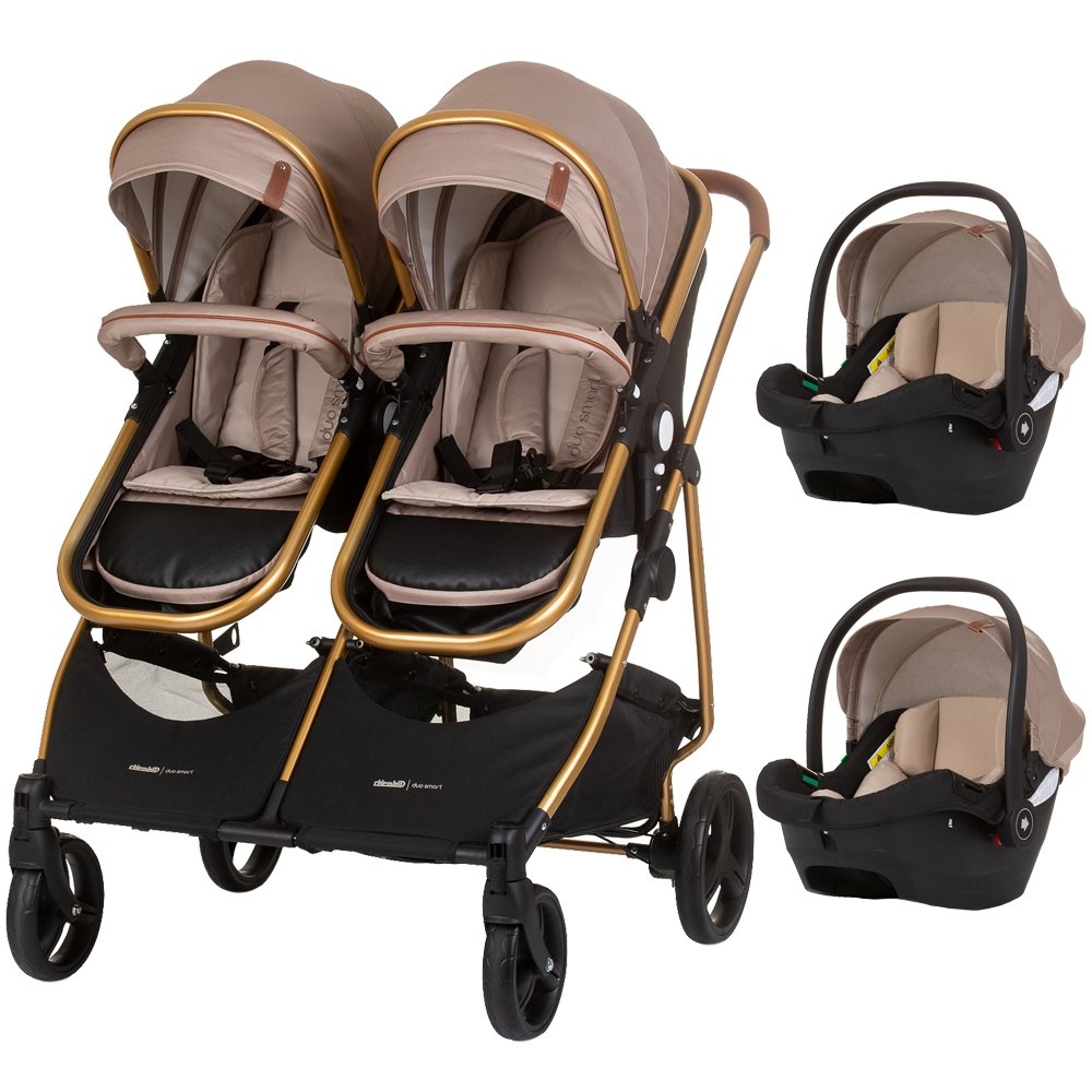 Carucior gemeni Chipolino Duo Smart 3 in 1 golden beige 2 Carucior gemeni Chipolino Duo Smart 3 in 1 golden beige