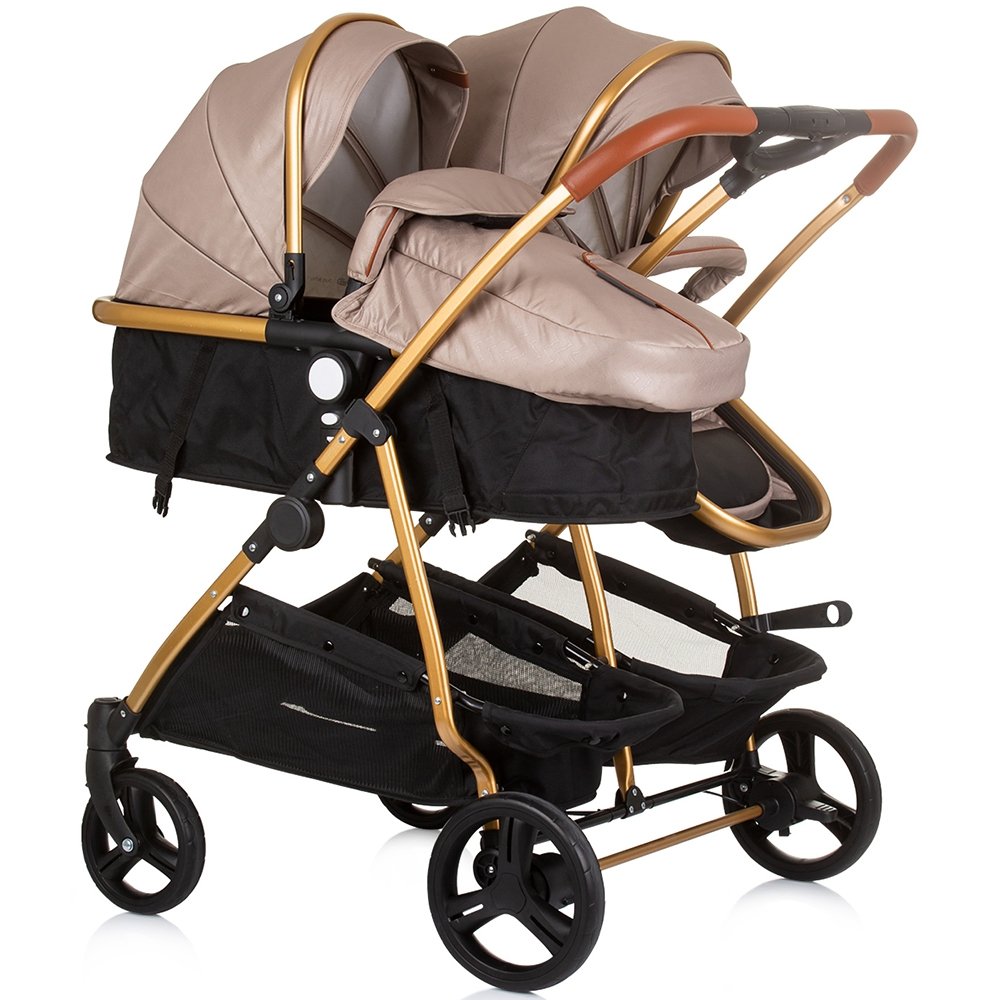 Carucior gemeni Chipolino Duo Smart 3 in 1 golden beige 4 Carucior gemeni Chipolino Duo Smart 3 in 1 golden beige - Image 3