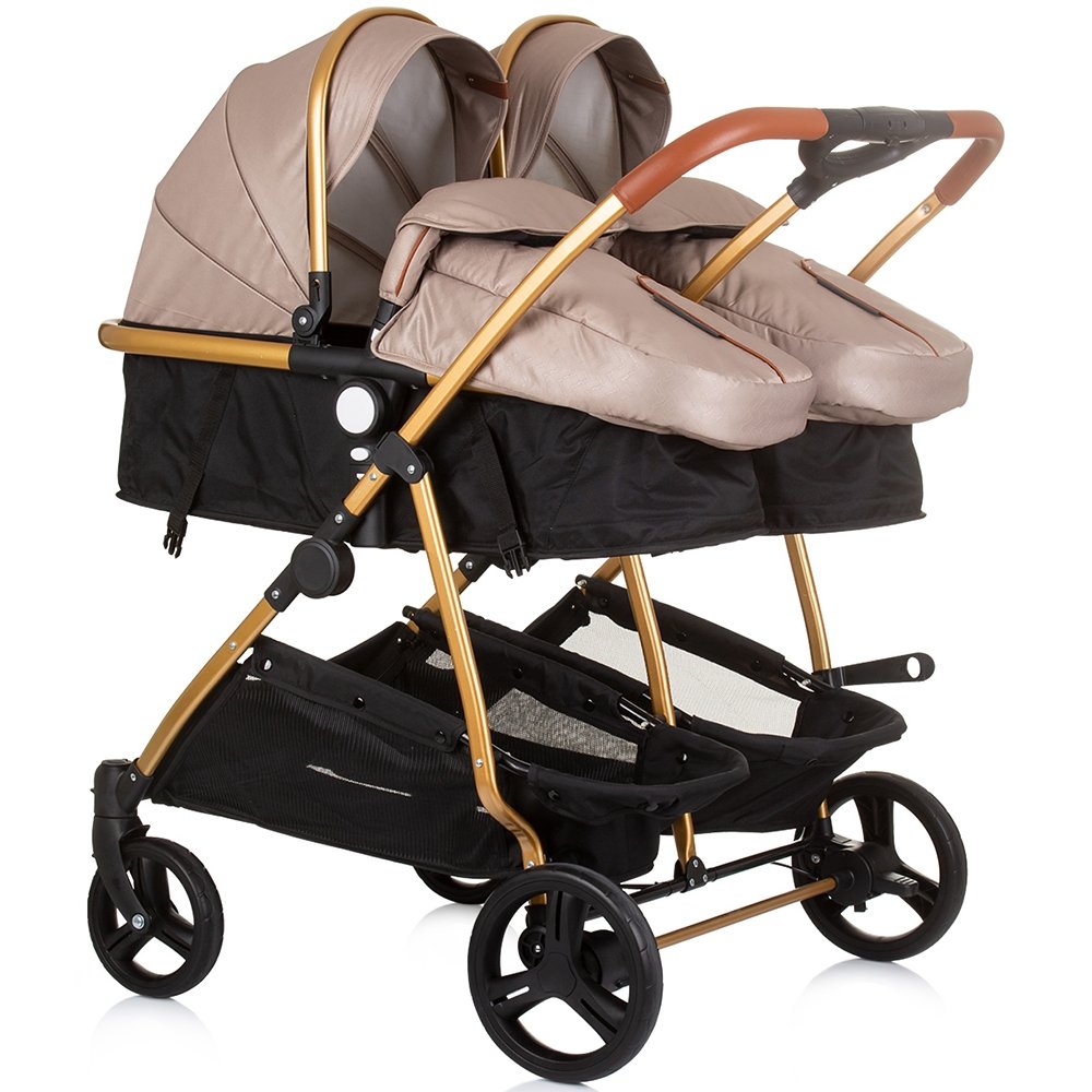 Carucior gemeni Chipolino Duo Smart 3 in 1 golden beige 3 Carucior gemeni Chipolino Duo Smart 3 in 1 golden beige - Image 2
