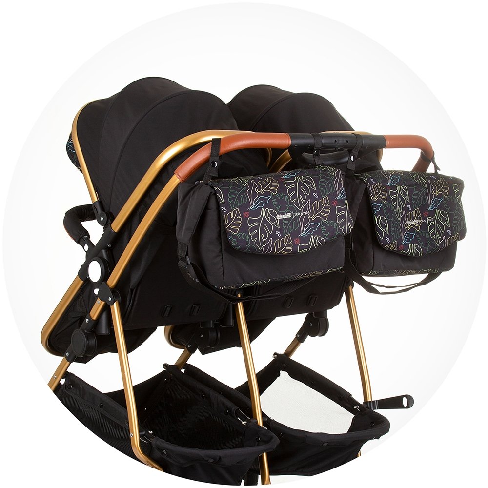 Carucior gemeni Chipolino Duo Smart 3 in 1 obsidian leaves 15 Carucior gemeni Chipolino Duo Smart 3 in 1 obsidian leaves - Image 14