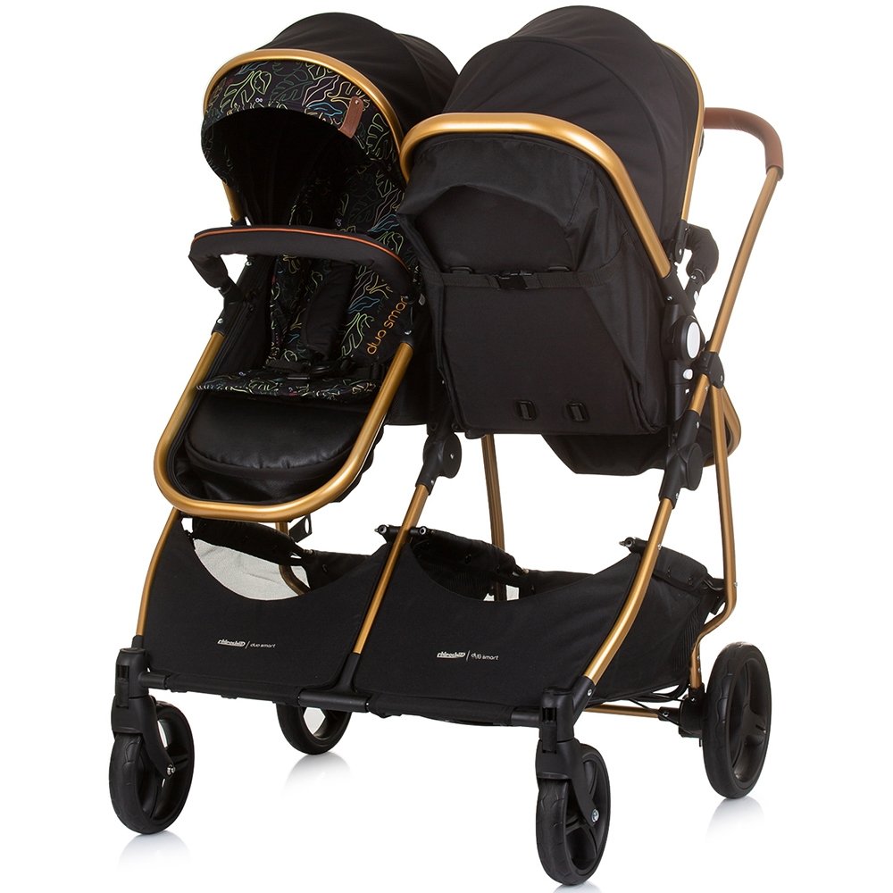 Carucior gemeni Chipolino Duo Smart 3 in 1 obsidian leaves 6 Carucior gemeni Chipolino Duo Smart 3 in 1 obsidian leaves - Image 5