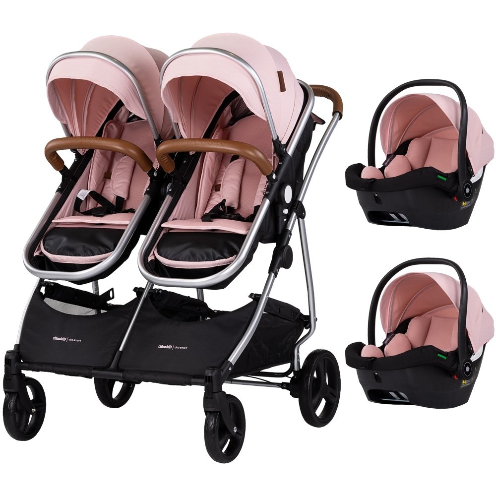 Carucior gemeni Chipolino Duo Smart 3 in 1 pink marshmallow 2 Carucior gemeni Chipolino Duo Smart 3 in 1 pink marshmallow