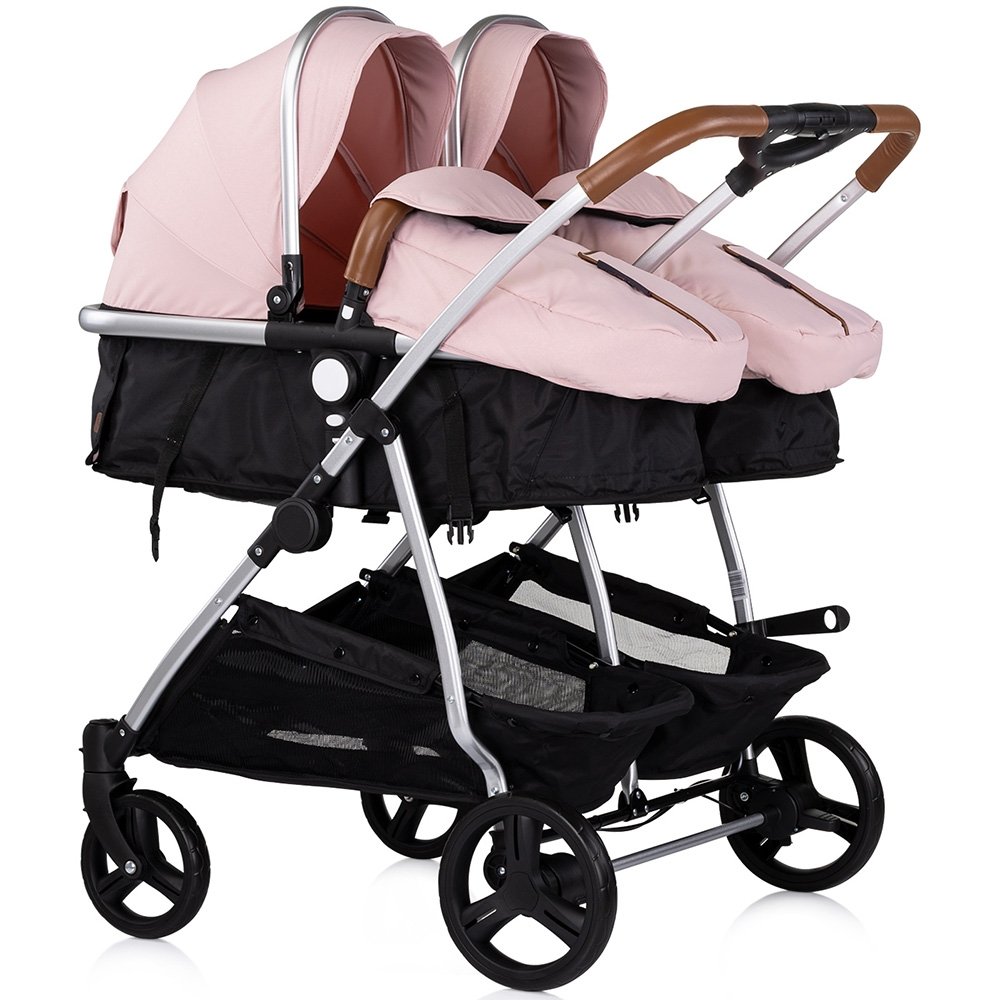 Carucior gemeni Chipolino Duo Smart 3 in 1 pink marshmallow 3 Carucior gemeni Chipolino Duo Smart 3 in 1 pink marshmallow - Image 2