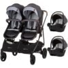 Carucior gemeni Chipolino Duo Smart 3 in 1 silver grey I Best Buy Babys