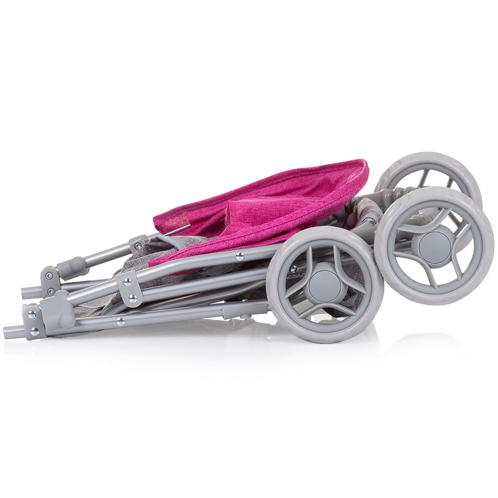 Carucior pentru papusi Chipolino Alice grey pink linen 3 Carucior pentru papusi Chipolino Alice grey pink linen - Image 2