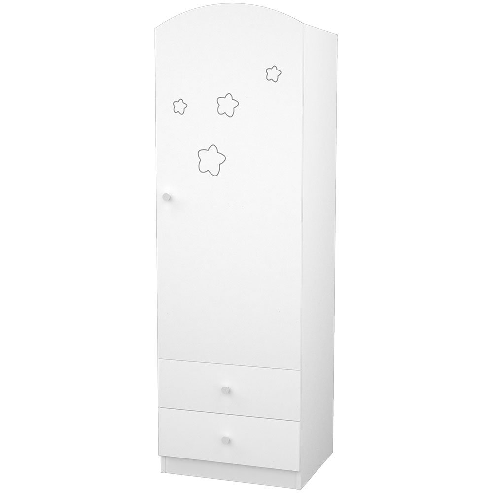 Dulap cu o usa si 2 sertare Hubners Matei deschidere dreapta alb cu stelute 3 Dulap cu o usa si 2 sertare Hubners Matei deschidere dreapta alb cu stelute - Image 2