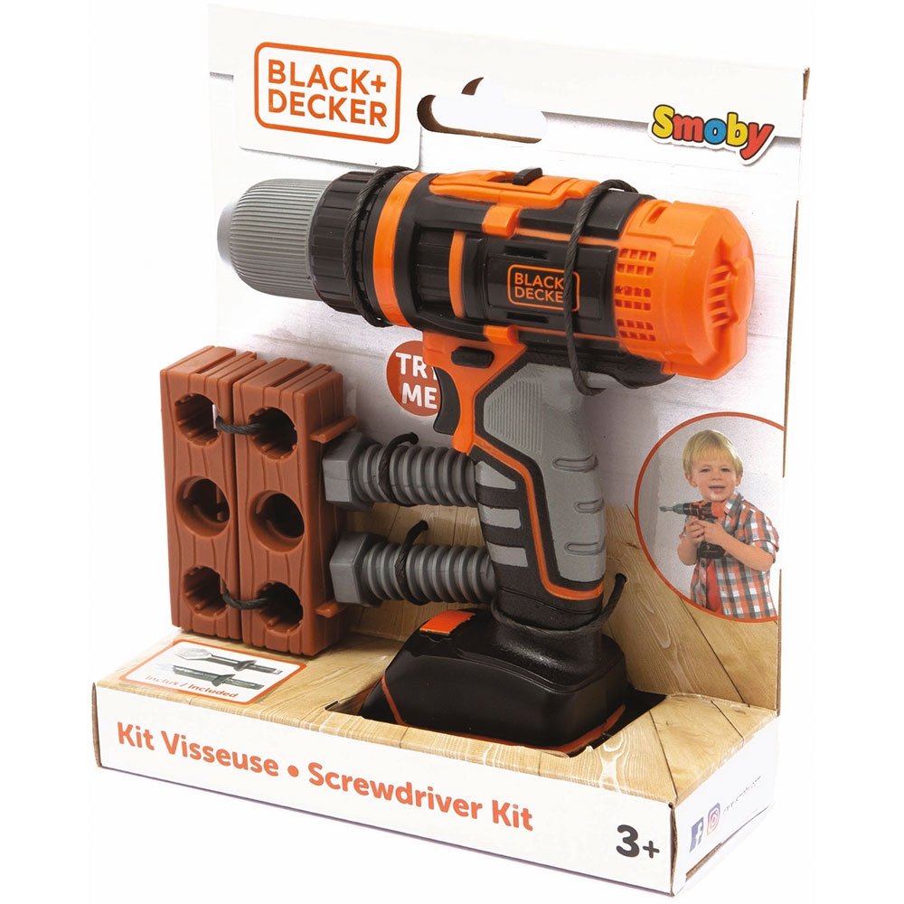 Jucarie Smoby Bormasina mecanica Black & Decker cu 6 accesorii 3 Jucarie Smoby Bormasina mecanica Black & Decker cu 6 accesorii - Image 2