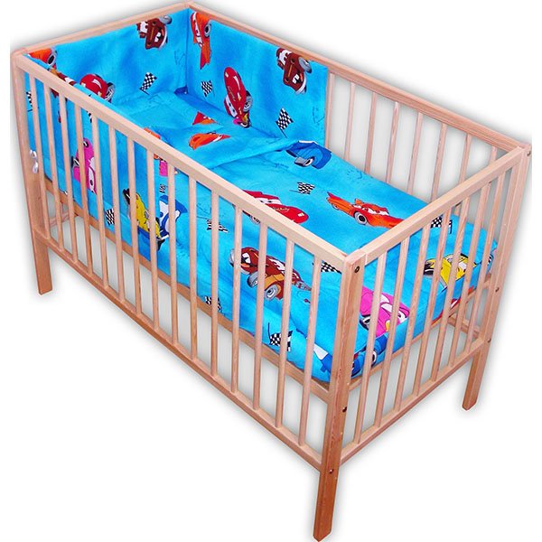 Lenjerie patut Hubners Cars 4 piese albastru 2 Lenjerie patut Hubners Cars 4 piese albastru