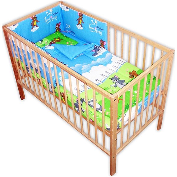 Lenjerie patut Hubners Pisica si Soricel 4 piese albastru 2 Lenjerie patut Hubners Pisica si Soricel 4 piese albastru