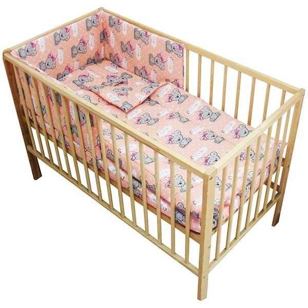 Lenjerie patut Hubners Ursulet cu fundita 4 piese 2 Lenjerie patut Hubners Ursulet cu fundita 4 piese