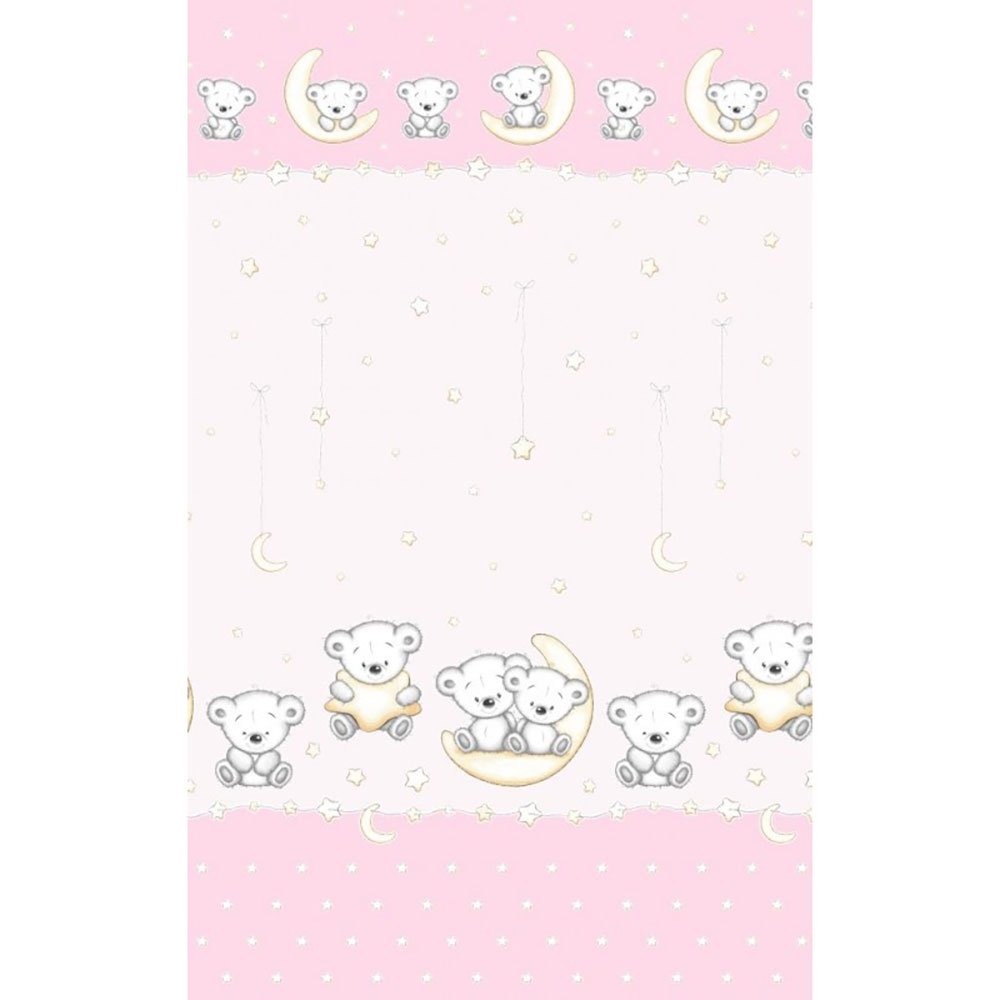 Lenjerie patut Hubners Ursulet pe Semiluna 5 piese roz 3 Lenjerie patut Hubners Ursulet pe Semiluna 5 piese roz - Image 2