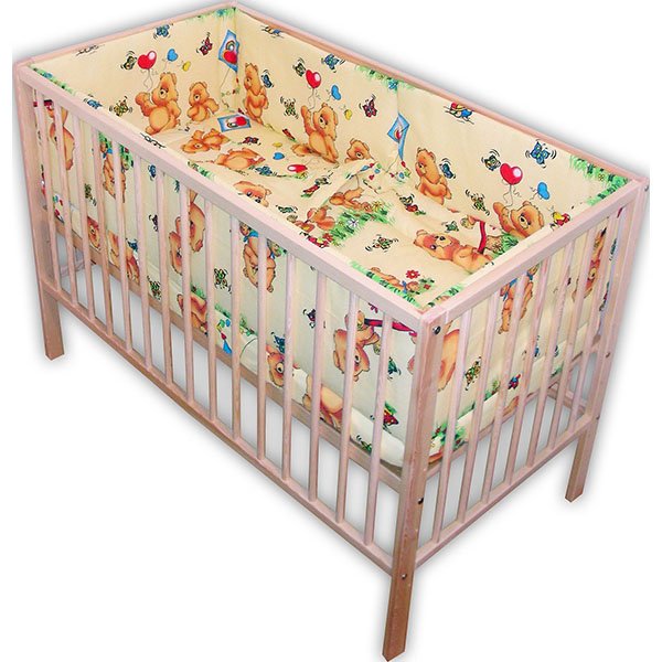 Lenjerie patut Hubners Ursuletul Jucaus 5 piese crem 2 Lenjerie patut Hubners Ursuletul Jucaus 5 piese crem