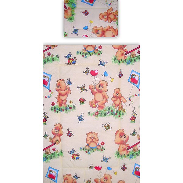 Lenjerie patut Hubners Ursuletul Jucaus 5 piese crem 4 Lenjerie patut Hubners Ursuletul Jucaus 5 piese crem - Image 3