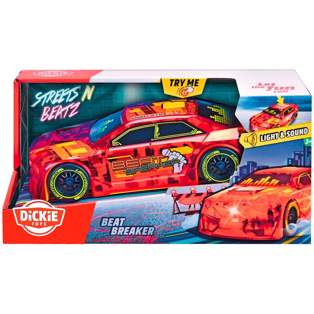 Masina Dickie Toys Beat Breaker 20 cm rosu cu lumini si sunete 12 Masina Dickie Toys Beat Breaker 20 cm rosu cu lumini si sunete - Image 11
