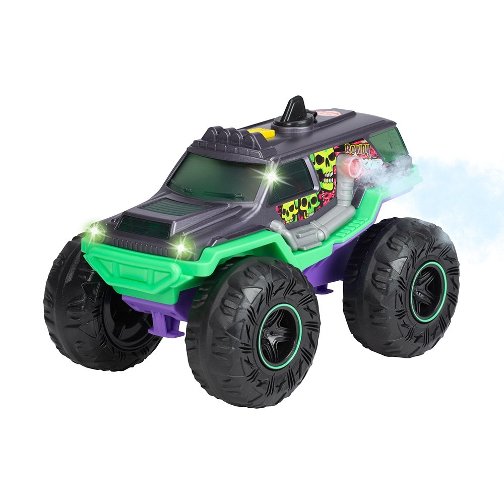 Masina Dickie Toys Rowdy Rocker 25 cm verde cu lumini si sunete 2 Masina Dickie Toys Rowdy Rocker 25 cm verde cu lumini si sunete