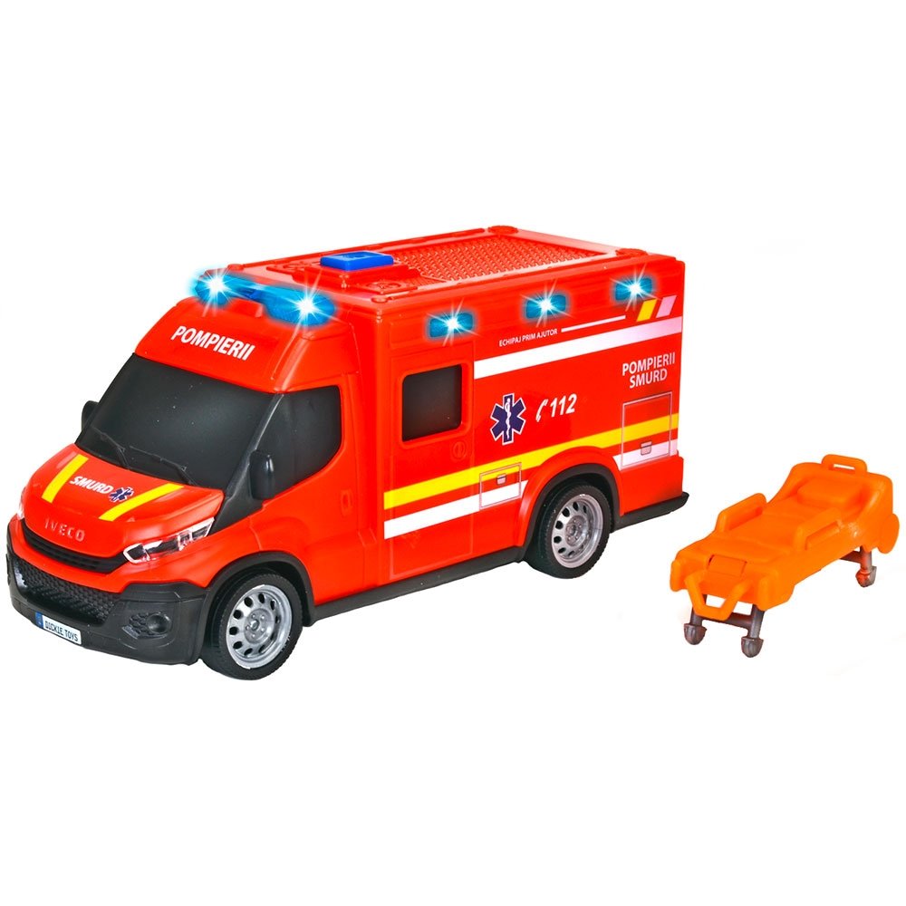 Masina ambulanta Dickie Toys Iveco Daily Ambulance 1:32 18 cm rosu 2 Masina ambulanta Dickie Toys Iveco Daily Ambulance 1:32 18 cm rosu