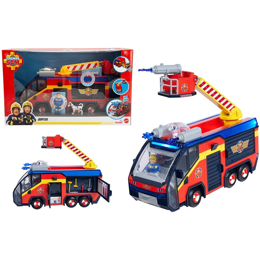 Masina de pompieri Simba Fireman Sam Jupiter cu lumini, sunete si figurine 3 Masina de pompieri Simba Fireman Sam Jupiter cu lumini, sunete si figurine - Image 2
