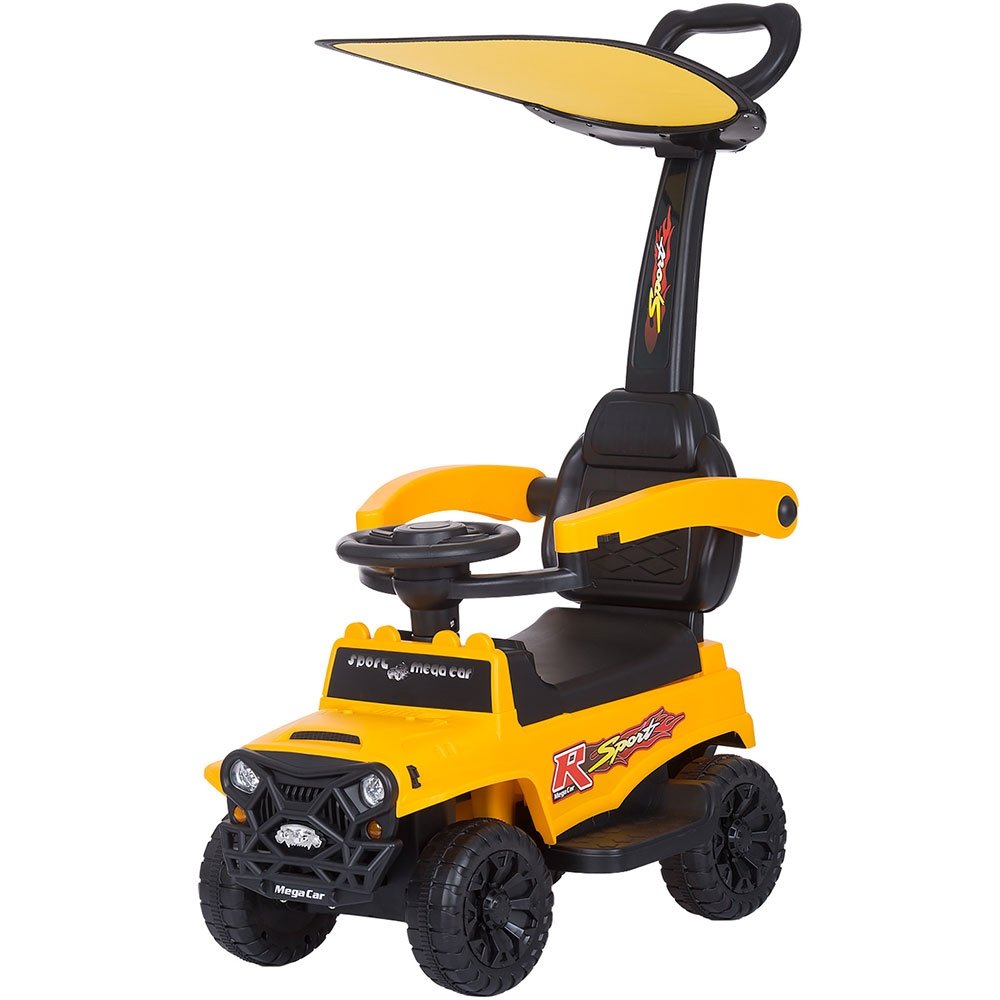 Masinuta de impins Chipolino Safari yellow cu maner si copertina 2 Masinuta de impins Chipolino Safari yellow cu maner si copertina