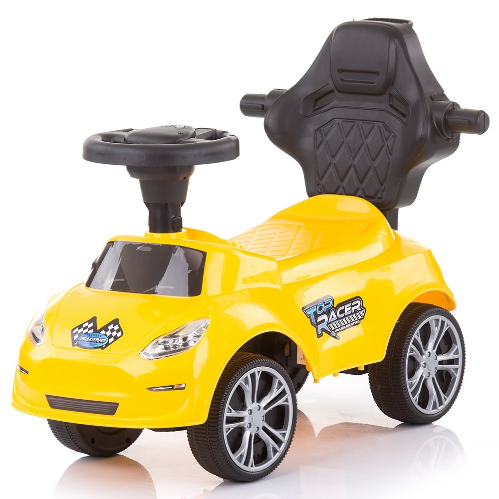 Masinuta de impins Chipolino Turbo yellow cu maner 3 Masinuta de impins Chipolino Turbo yellow cu maner - Image 2