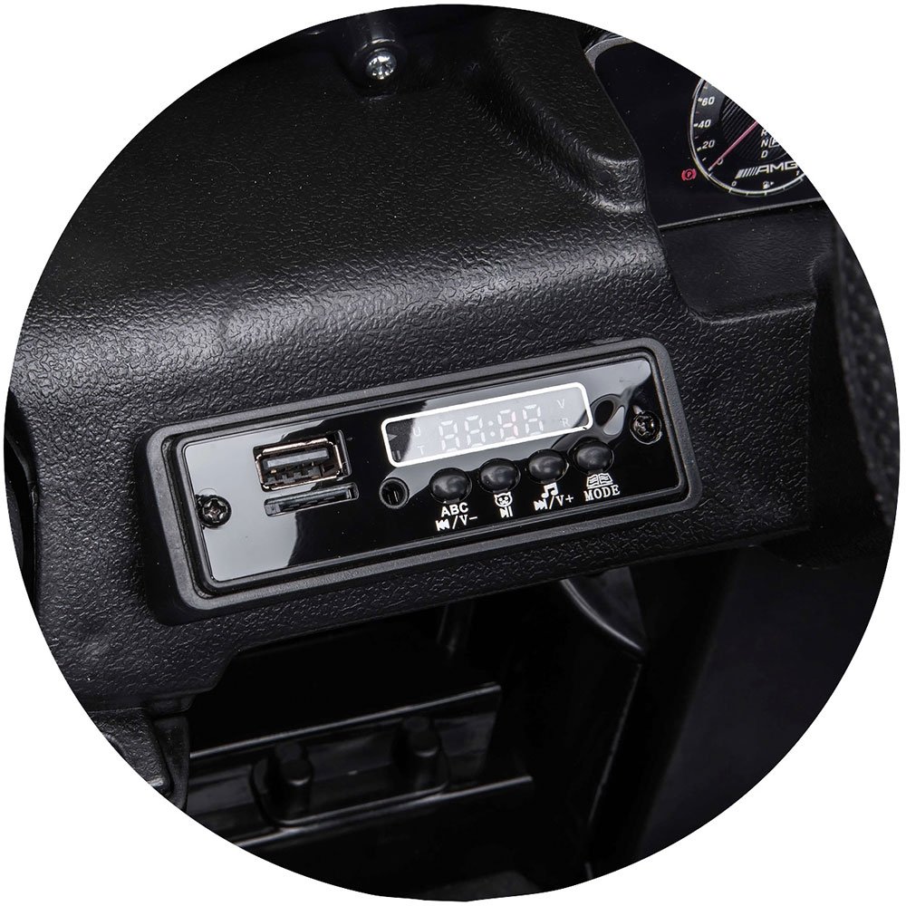 Masinuta electrica Chipolino SUV Mercedes G63 AMG cu scaun din piele si roti EVA black 11 Masinuta electrica Chipolino SUV Mercedes G63 AMG cu scaun din piele si roti EVA black - Image 10