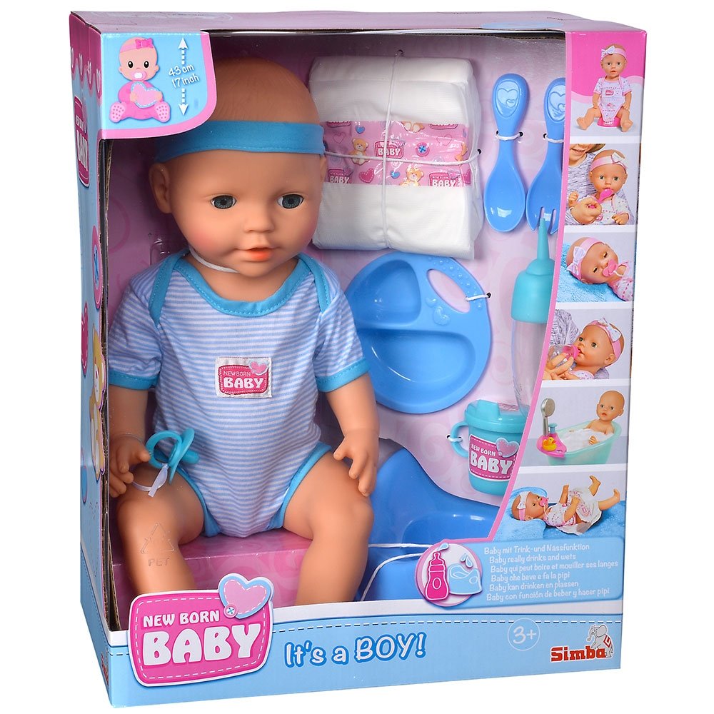 Papusa Simba New Born Baby, Baby Doll 43 cm cu accesorii albastru 13 Papusa Simba New Born Baby, Baby Doll 43 cm cu accesorii albastru - Image 12