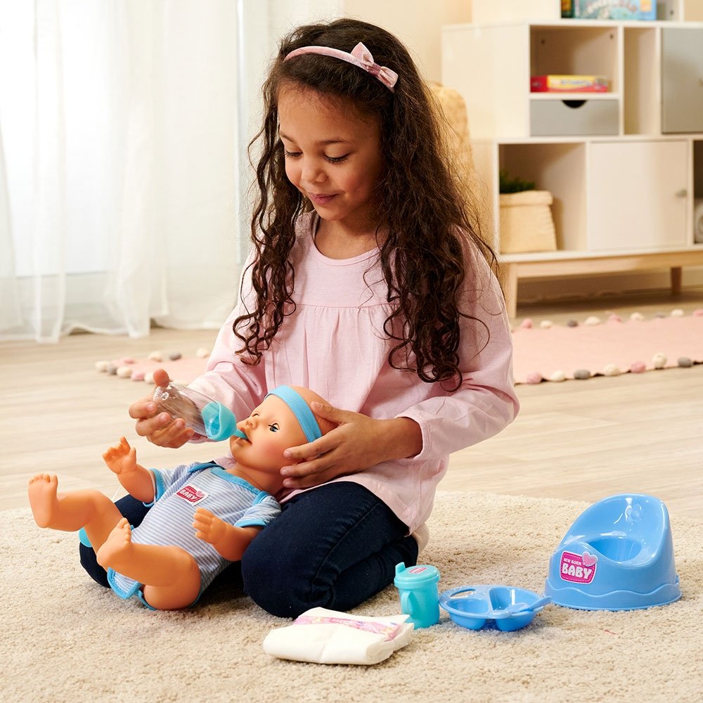 Papusa Simba New Born Baby, Baby Doll 43 cm cu accesorii albastru 8 Papusa Simba New Born Baby, Baby Doll 43 cm cu accesorii albastru - Image 7