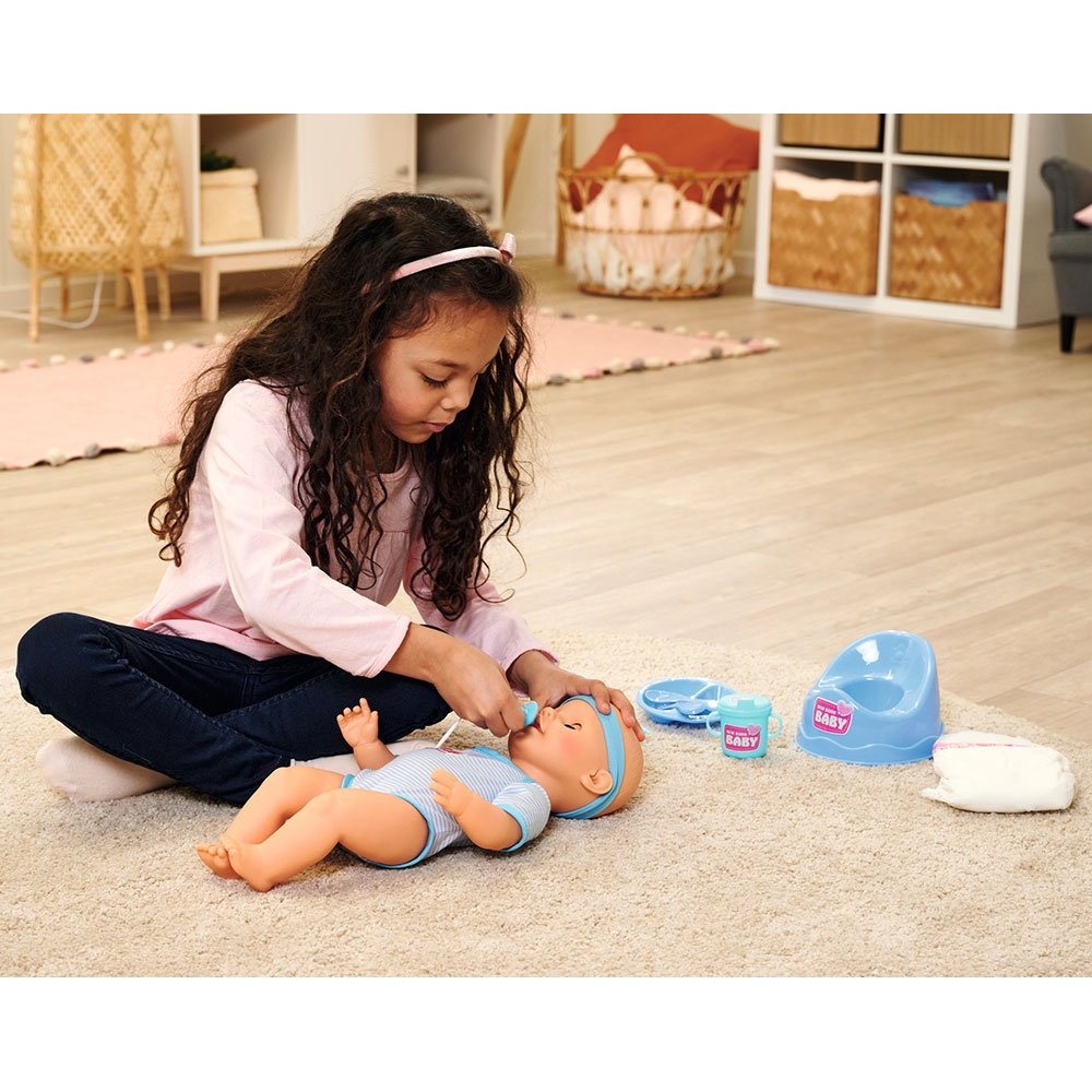 Papusa Simba New Born Baby, Baby Doll 43 cm cu accesorii albastru 9 Papusa Simba New Born Baby, Baby Doll 43 cm cu accesorii albastru - Image 8