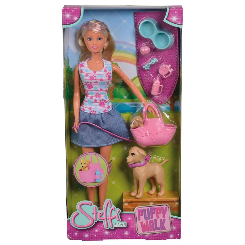 Papusa Simba Steffi Love Puppy Walk 29 cm cu 2 figurine si accesorii 5 Papusa Simba Steffi Love Puppy Walk 29 cm cu 2 figurine si accesorii - Image 4