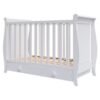 Patut copii din lemn Hubners Mira 120x60 cm alb cu sertar I Best Buy Babys