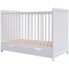 Patut copii din lemn Hubners Paula 120x60 alb cu sertar I Best Buy Babys