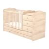 Patut copii transformabil din lemn cu 4 sertare Hubners Eva Kombi 120x60 cm natur I Best Buy Babys