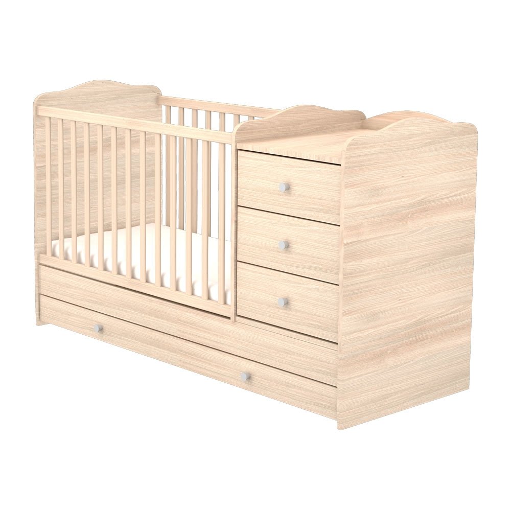 Patut copii transformabil din lemn cu 4 sertare Hubners Eva Kombi 120x60 cm natur 2 Patut copii transformabil din lemn cu 4 sertare Hubners Eva Kombi 120x60 cm natur