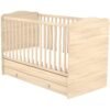 Patut copii transformabil din lemn cu sertar Hubners Eva 140x70 cm natur 6 Patut copii transformabil din lemn cu sertar Hubners Eva 140x70 cm natur I Best Buy Babys