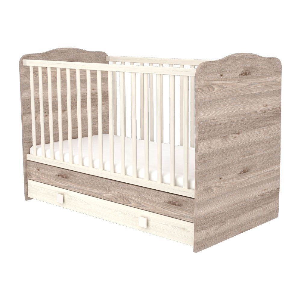 Patut copii transformabil din lemn cu sertar Hubners Sofia 140x70 cm crem nisip 2 Patut copii transformabil din lemn cu sertar Hubners Sofia 140x70 cm crem nisip