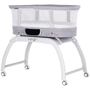 Patut cu leganare si cantar integrat Chipolino Sogno 2 in 1 grey