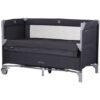 Patut pliabil Chipolino Relax anthracite linen cu laterala culisanta I Best Buy Babys