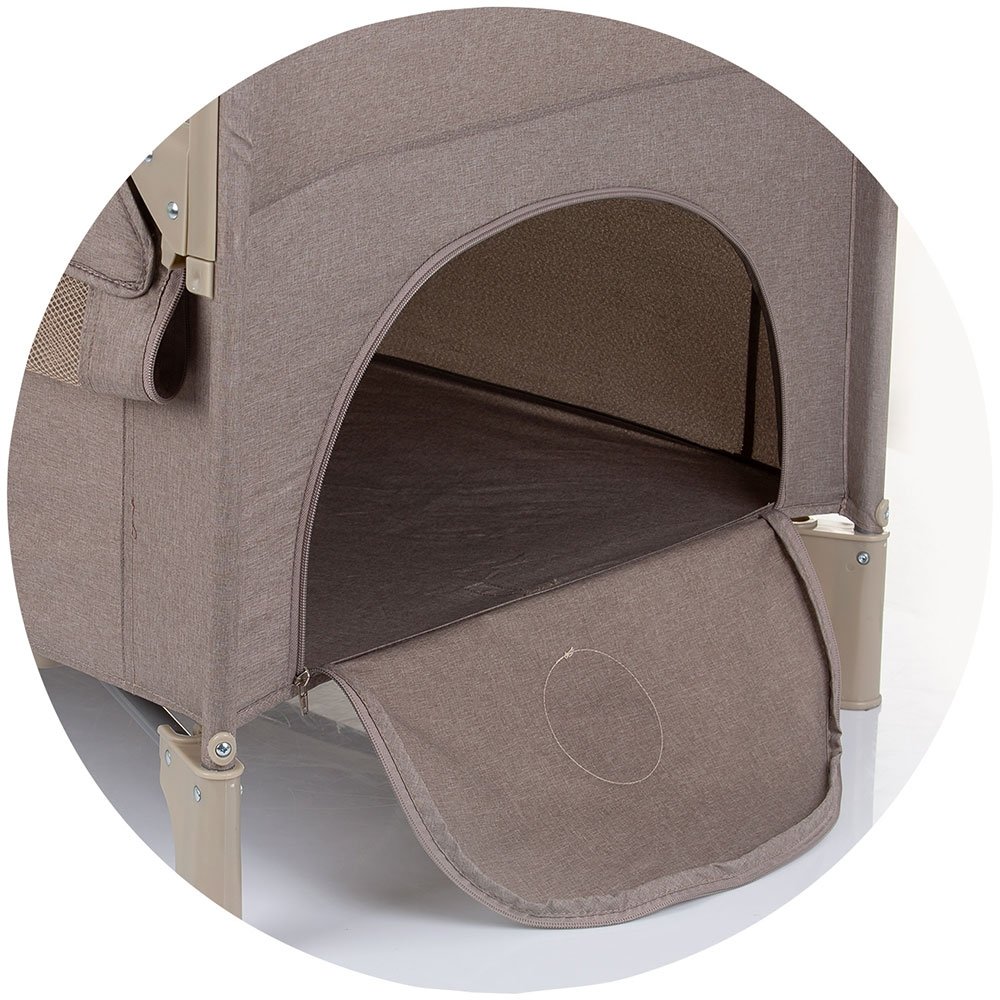 Patut pliabil Chipolino Relax macadamia linen cu laterala culisanta 9 Patut pliabil Chipolino Relax macadamia linen cu laterala culisanta - Image 8