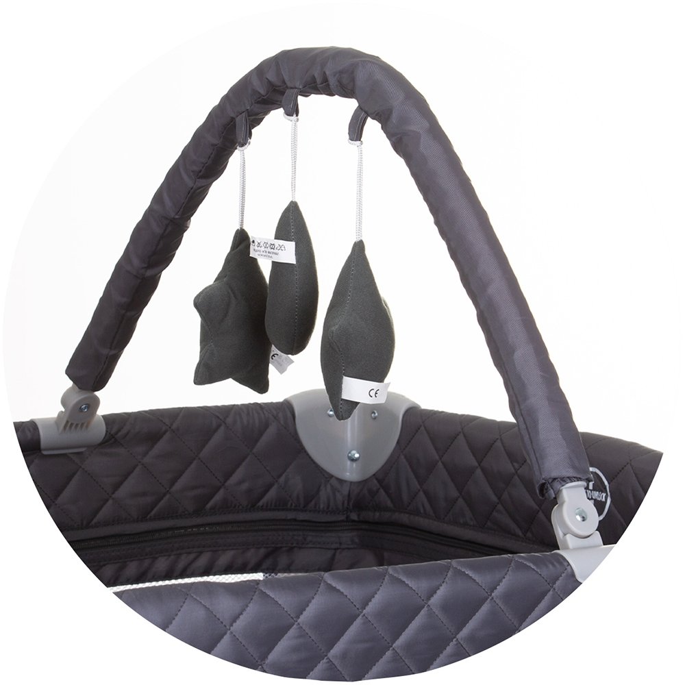 Patut pliabil cu saltea de infasat Chipolino Luna granite 5 Patut pliabil cu saltea de infasat Chipolino Luna granite - Image 4